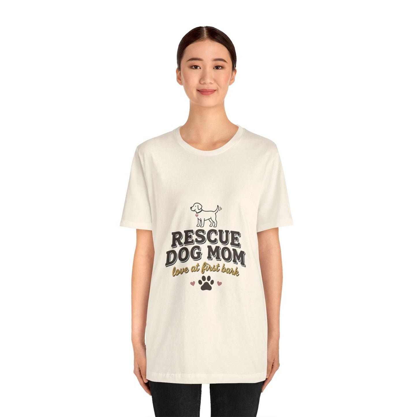 Rescue Dog Mom tee | Rescue Dog, paw print, dog lover shirt