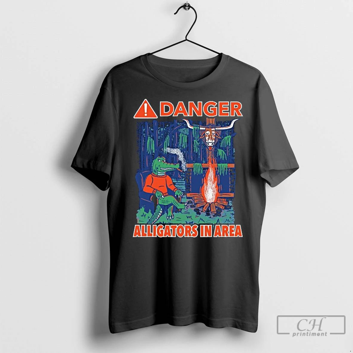 Premium Florida Gators Vs Texas Longhorns Danger Alligators In Area Mascot