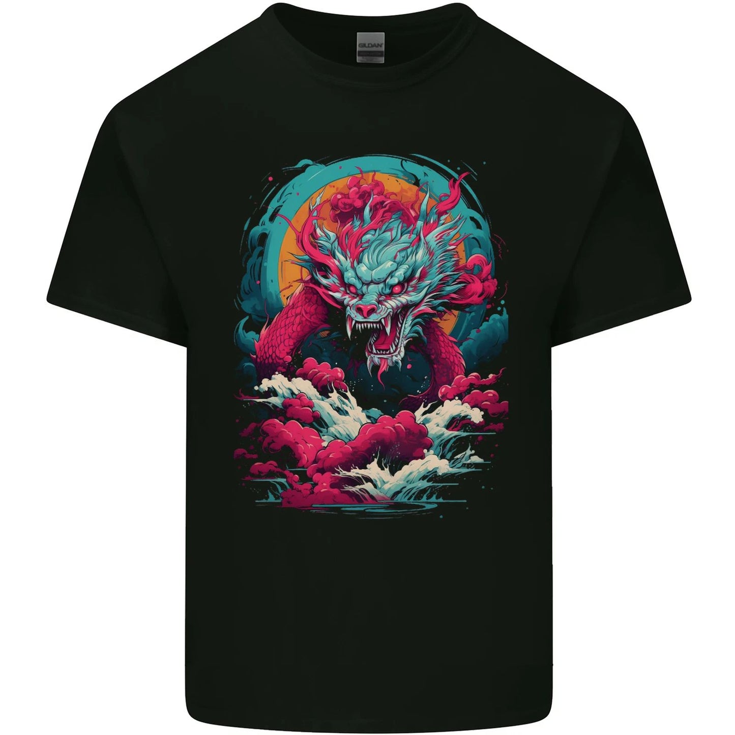 Fantasy Fire Dragon 6 Mens Cotton T-Shirt Tee Top