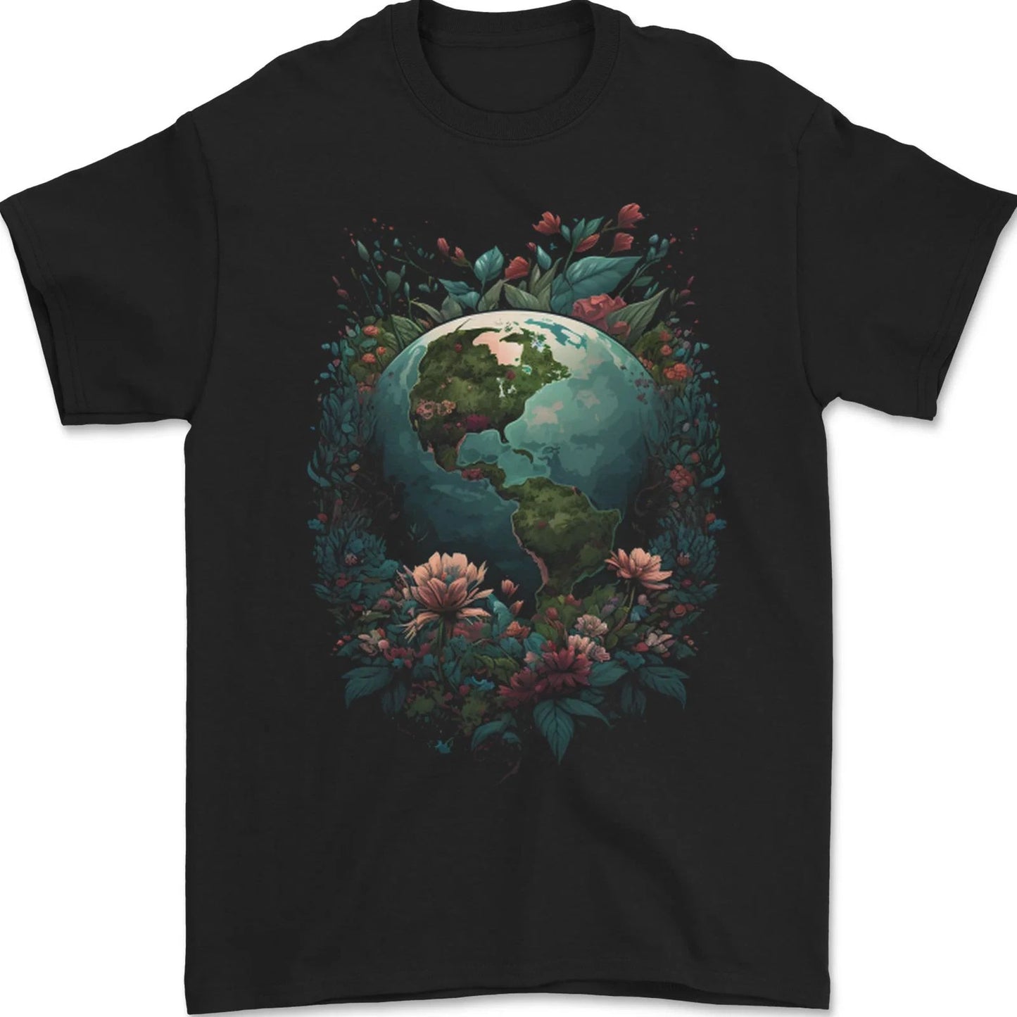 Fantasy Earth Climate Change Environment Mens T-Shirt 100% Cotton