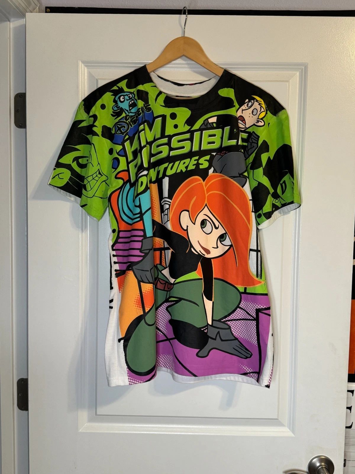 Street Couture Kim Possible AOP All Over Print Graphic T-Shirt Green
