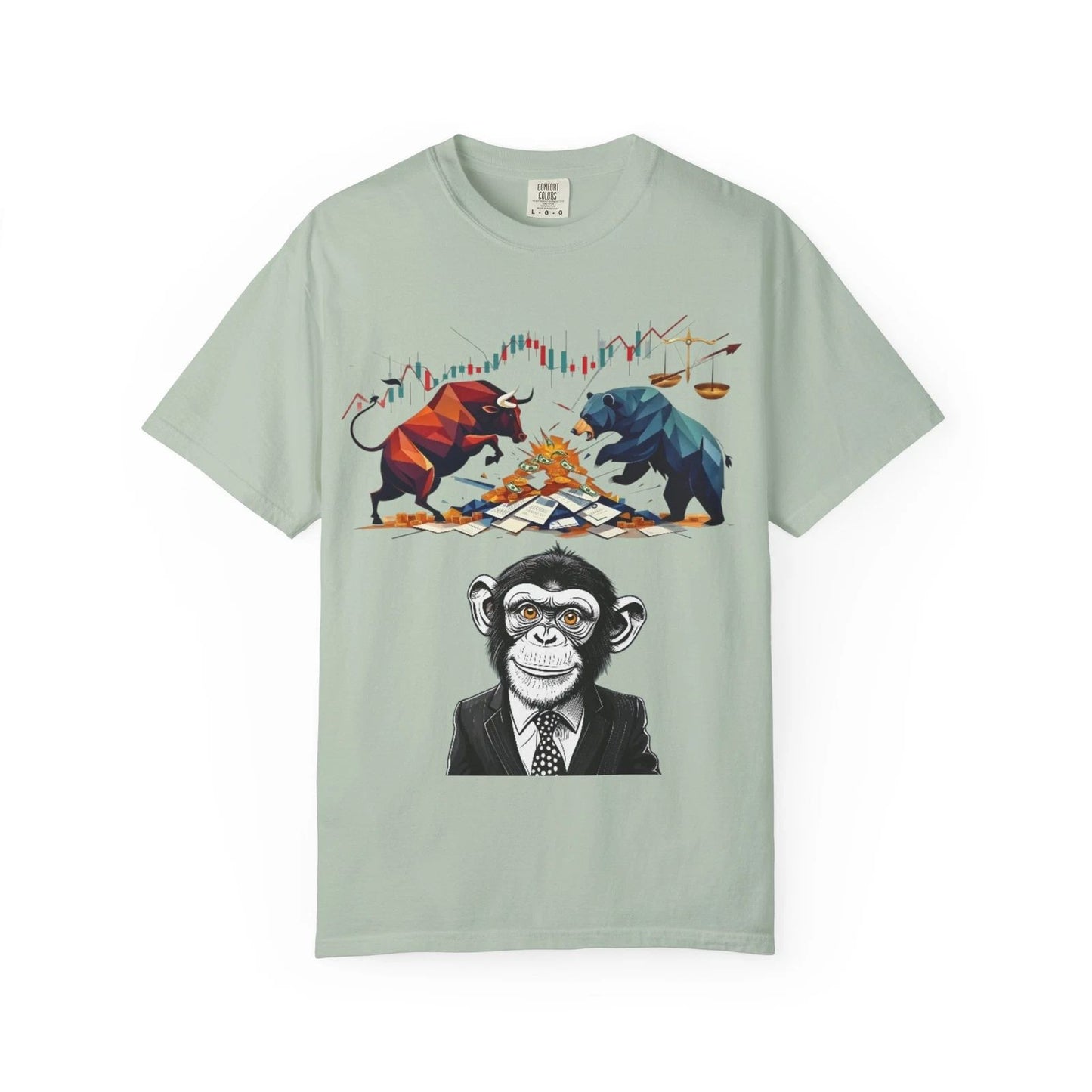 Stock Market Clash Bull Bear APE AMC Unisex T-shirt, GameStop WallStreetBets Tee