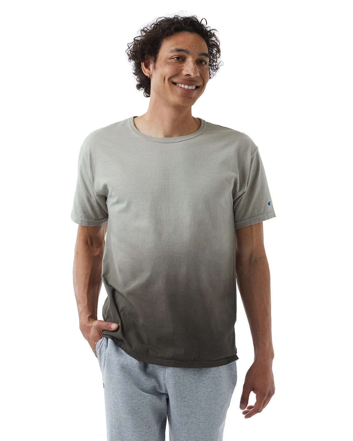 Champion Unisex Classic Jersey Dip Dye Stylish T Shirt Casual T-Shirt CD100D