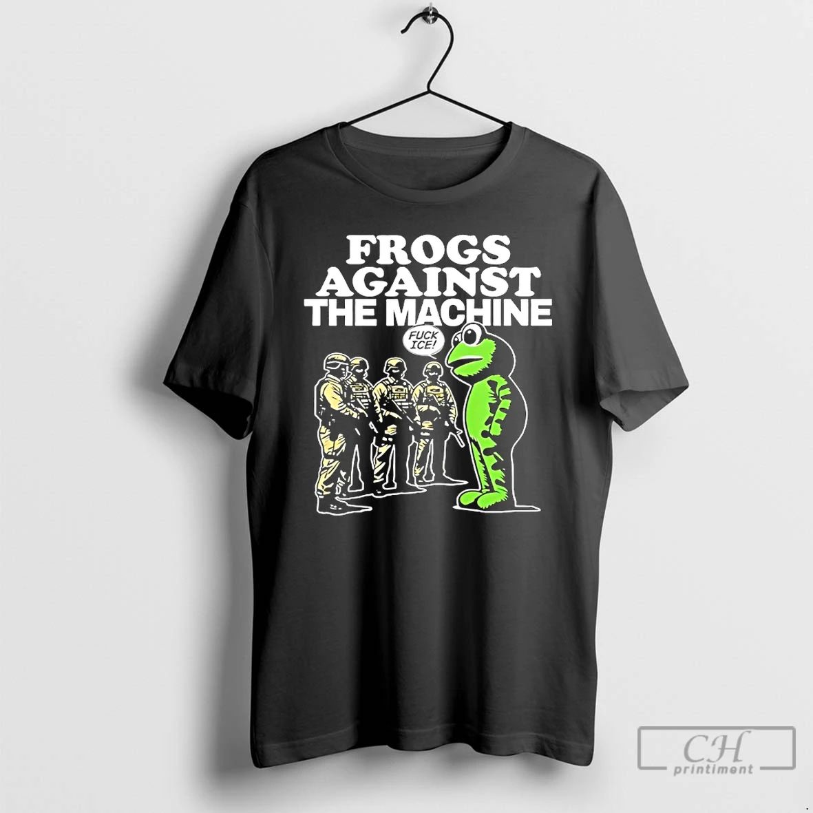 Classic Portland Frogs Against The Machine T Shirts