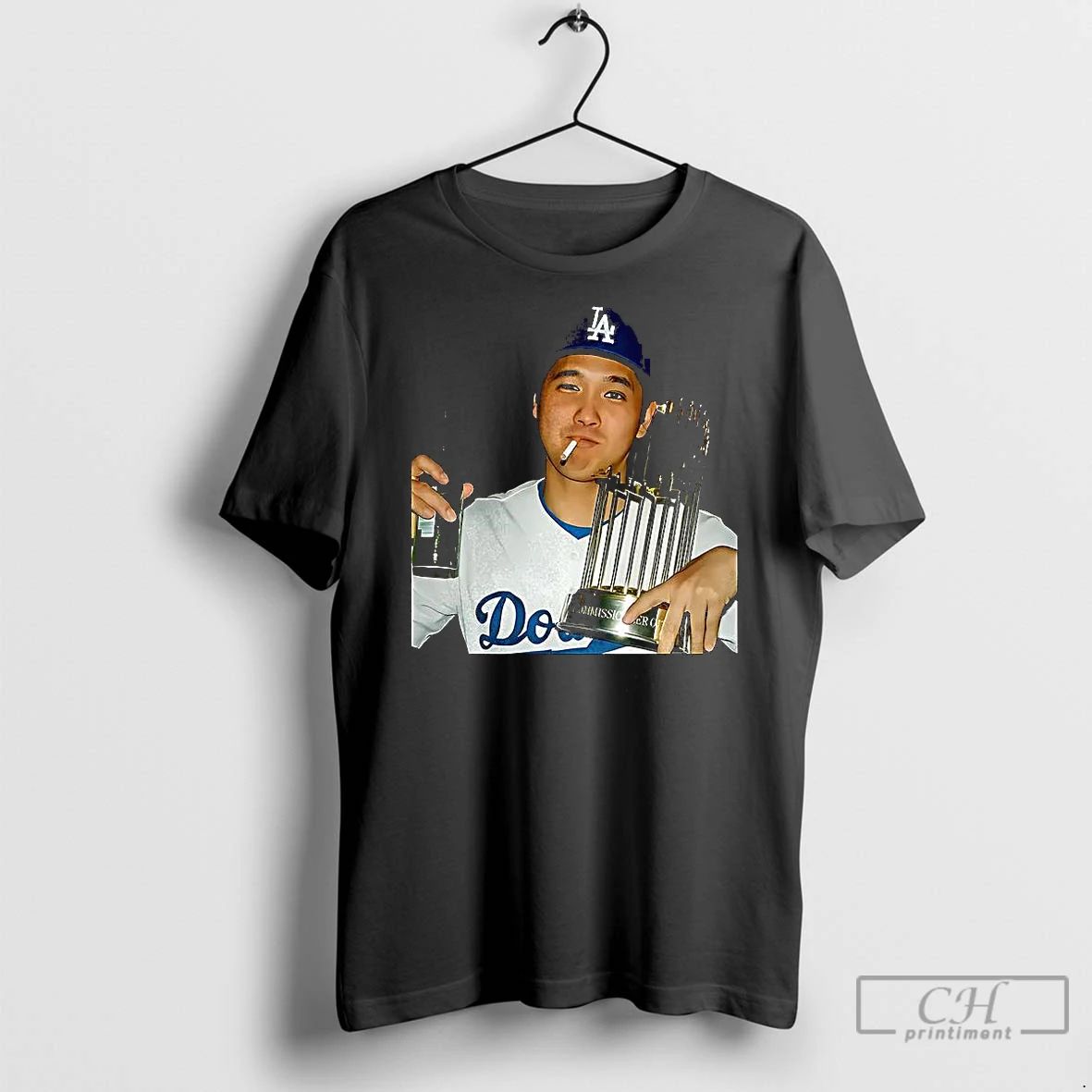Classic Shohei Ohtani Los Angeles Dodgers World Series Champions 2025 Celebration Smoking