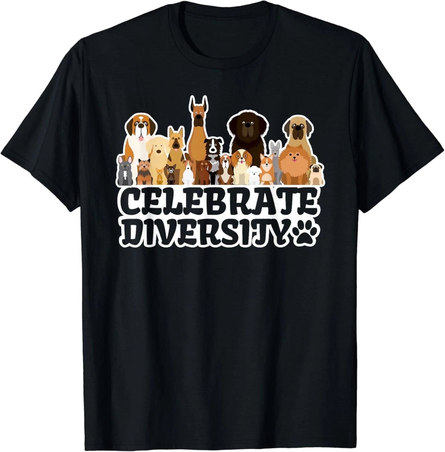 Funny Dog Lover Shirt _Celebrate Diversity_ Cute Dog Lover Gift Unisex T-Shirt