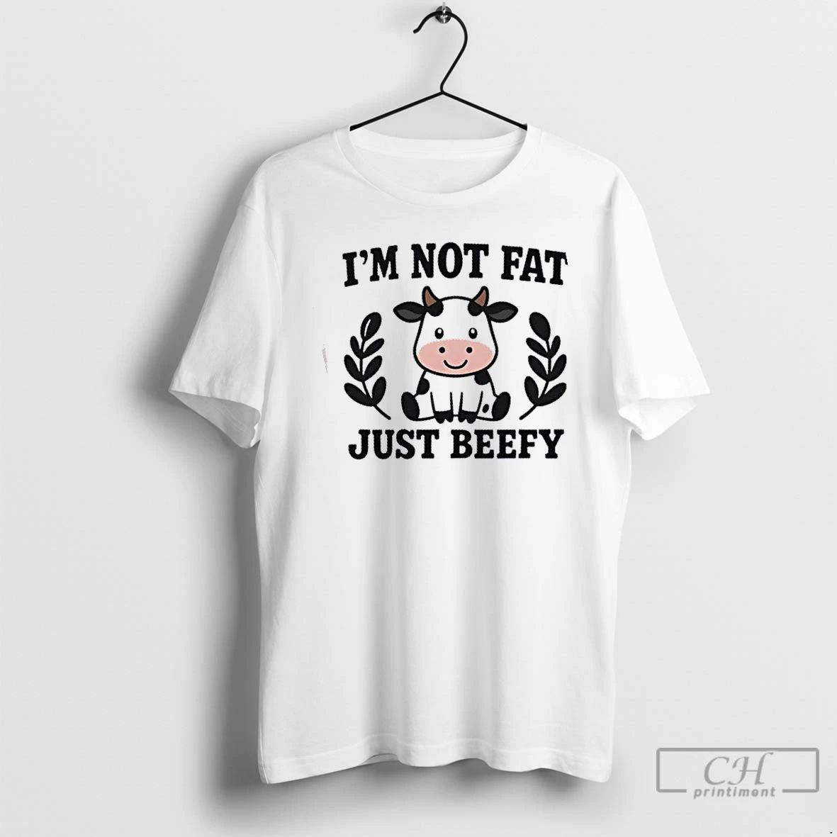 Classic Cow Pun Im Not Fat Just Beefy T Shirts