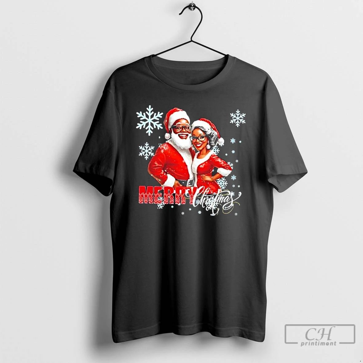 Classic Santa Mr And Mrs Claus Merry Christmas T Shirts