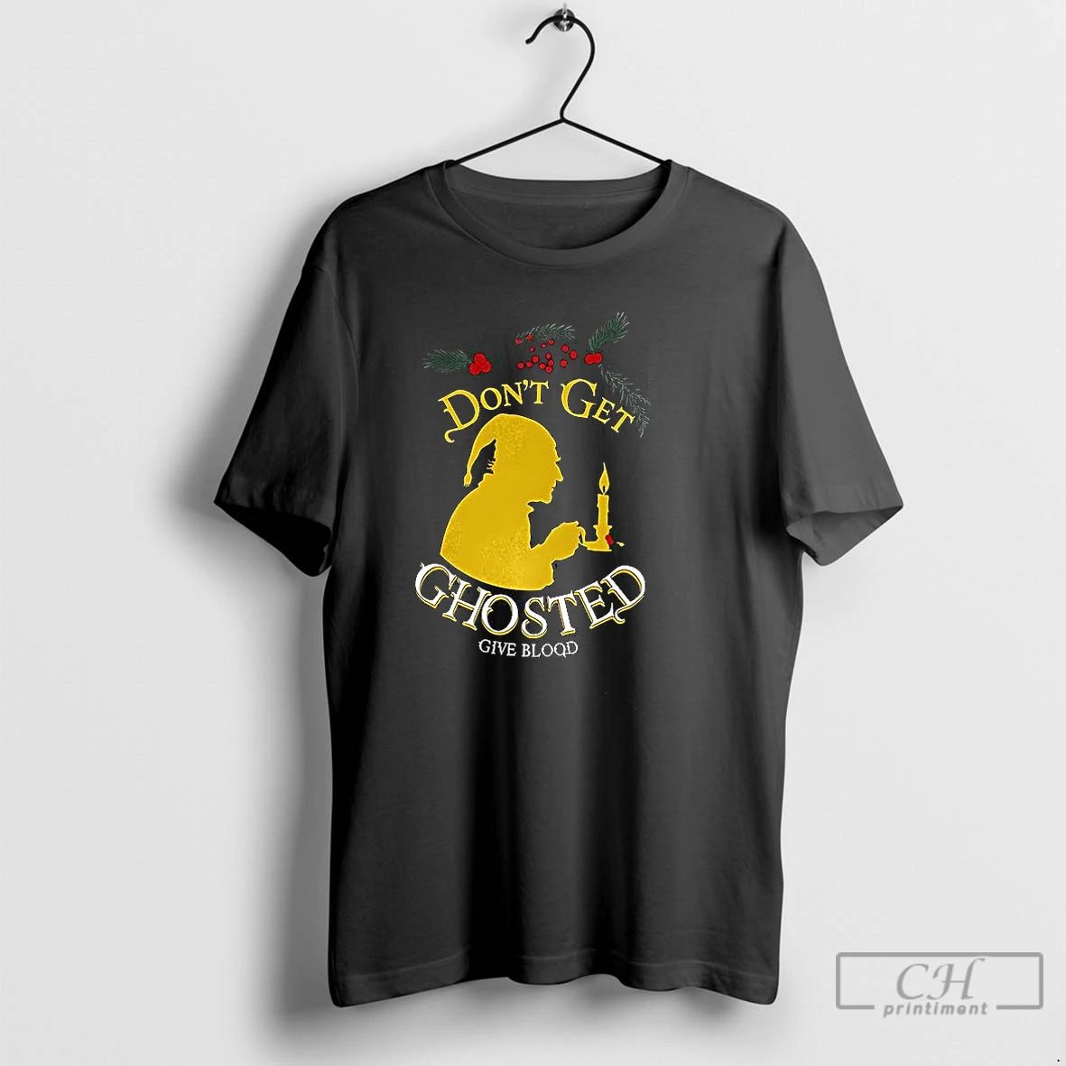 Premium Dont Get Ghosted Give Blood Christmas T Shirts