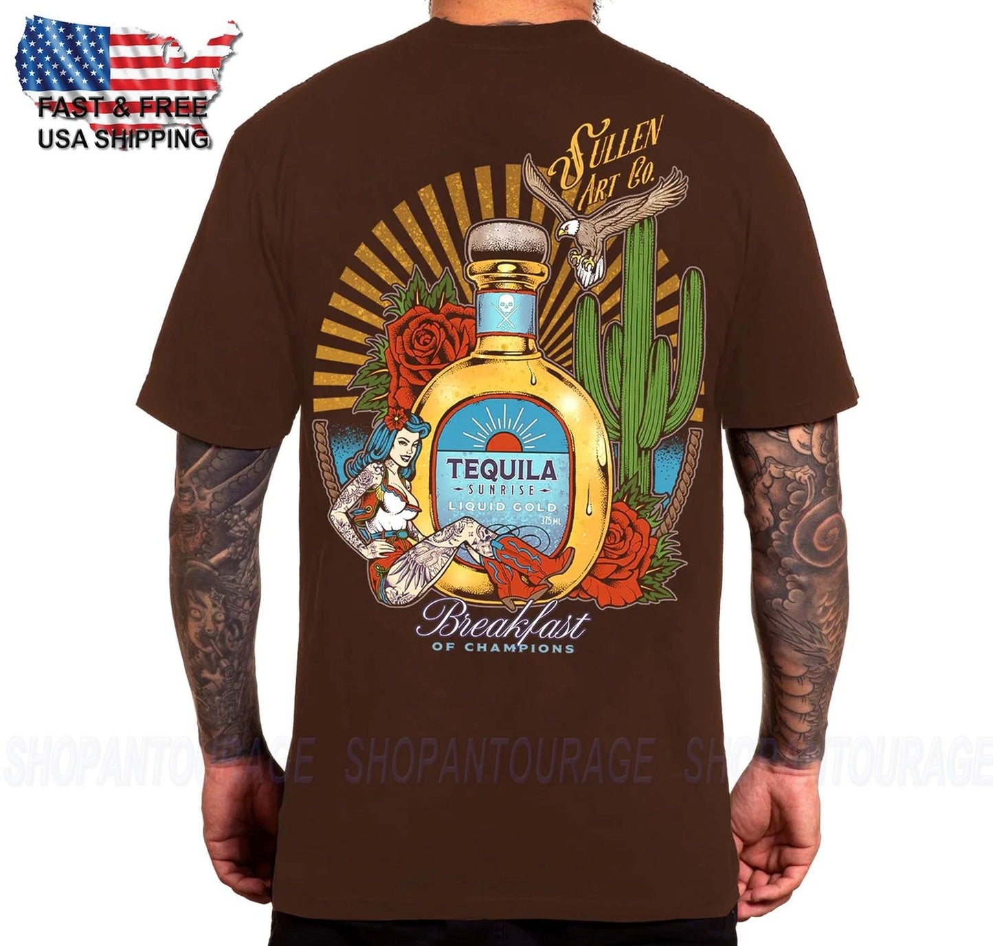 Sullen Art Collective Mericano Premium Fit SCM6263 Manica Corta Uomo T-Shirt