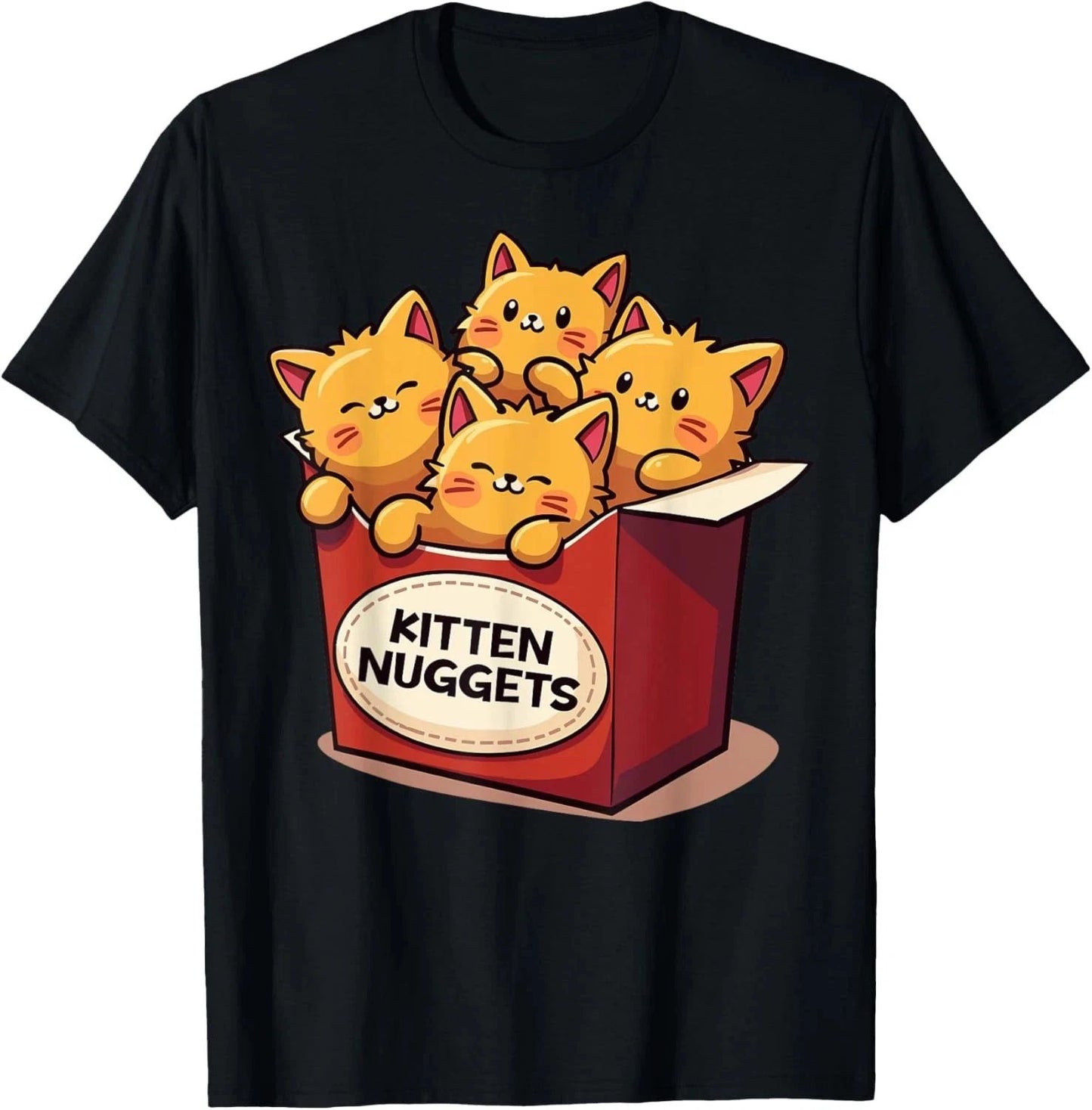 NEW LIMITED Cute Kitten Nuggets Chicken Nuggets Cat Lover Funny T-Shirt S-5XL