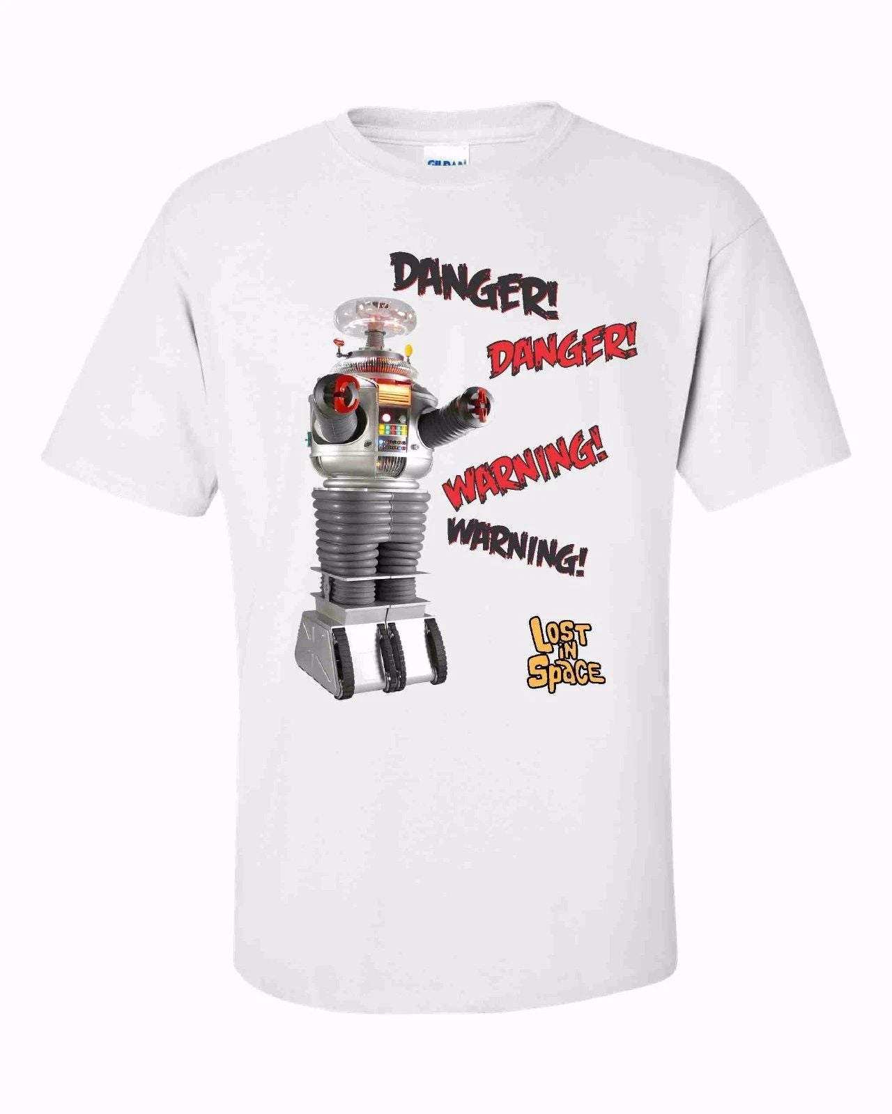 LOST IN SPACE ROBOT T-SHIRT TEE - B9 AWESOME DESIGN!! IRWIN ALLEN BILLY MUMY TV