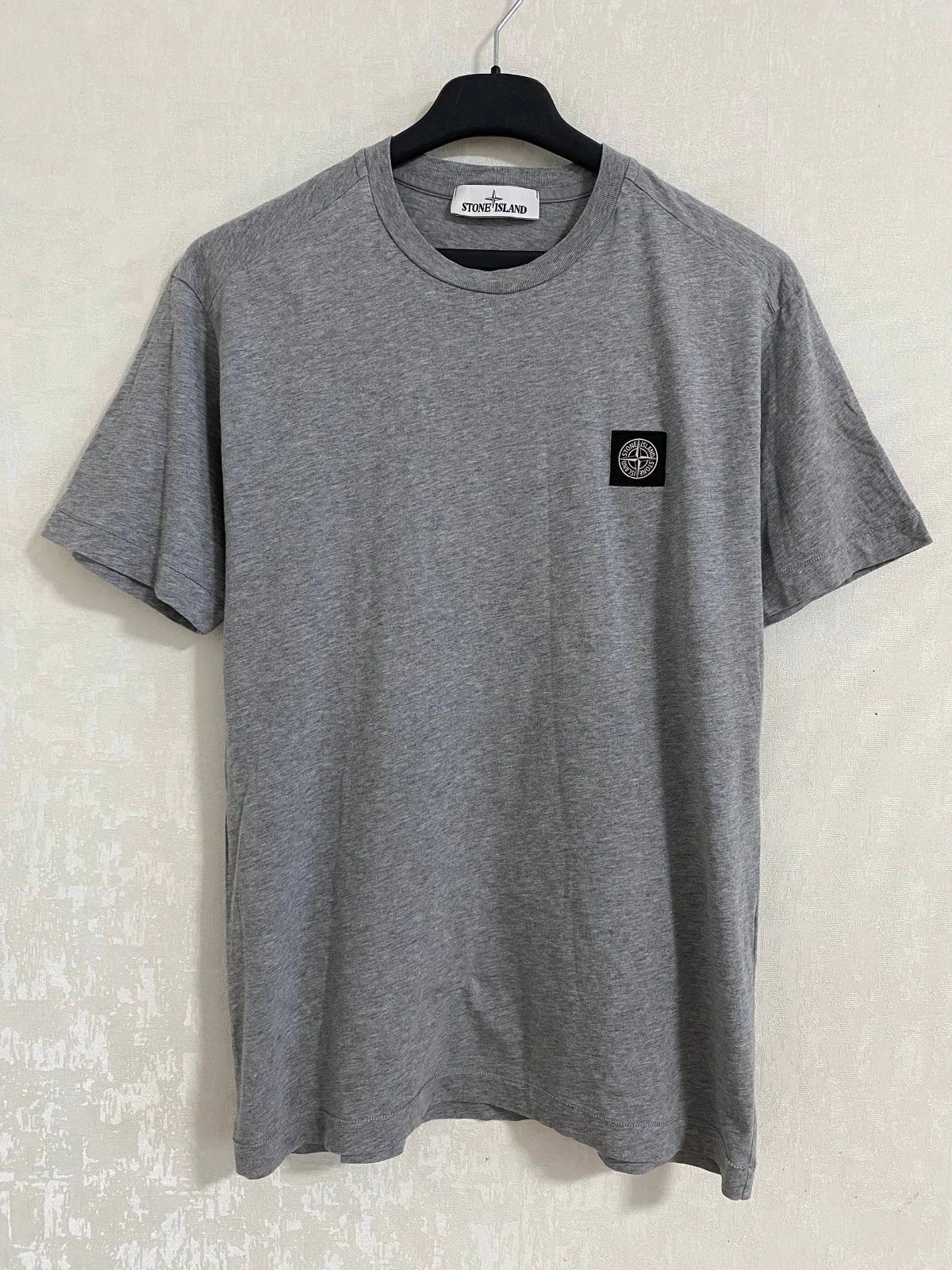 T-Shirt Stone Island Patch Program Men's Color Grey Size - Medium