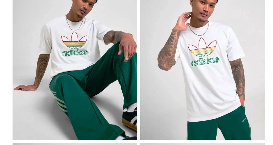 ADIDAS ORIGINALS RASTA OUTLINE TREFOIL T SHIRT WHITE BNWT S,M,XL,XXL LAST 4