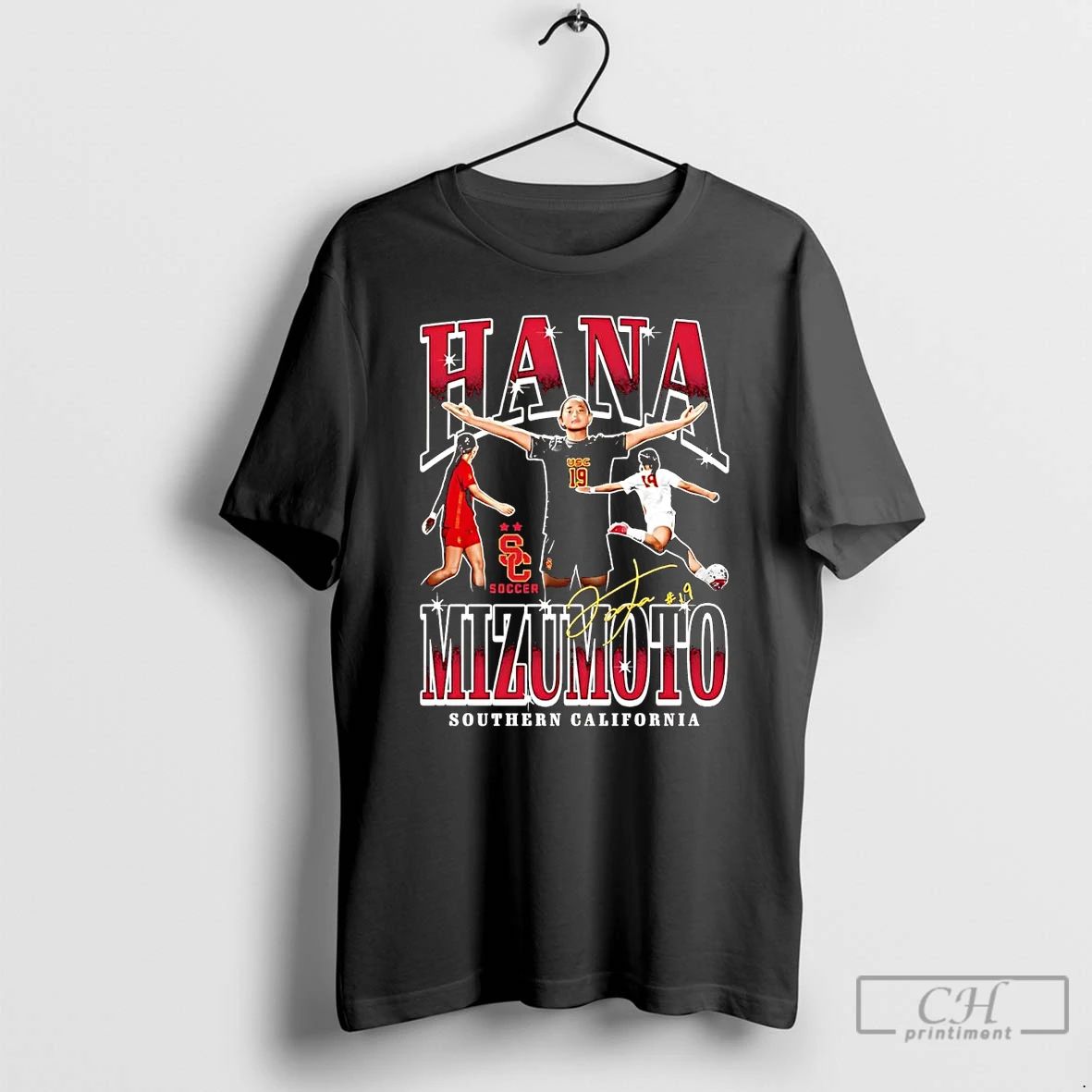 Classic Hana Mizumoto Graphic Signature South Carolina Gamecocks Soccer T Shirts