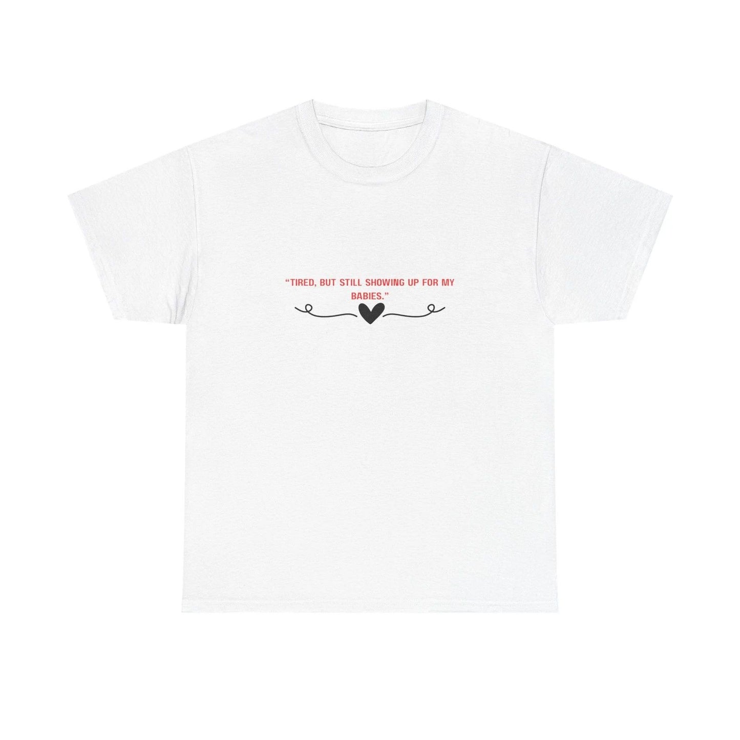 There But Still Standing Heart Tee | Minimal Script Heart Design