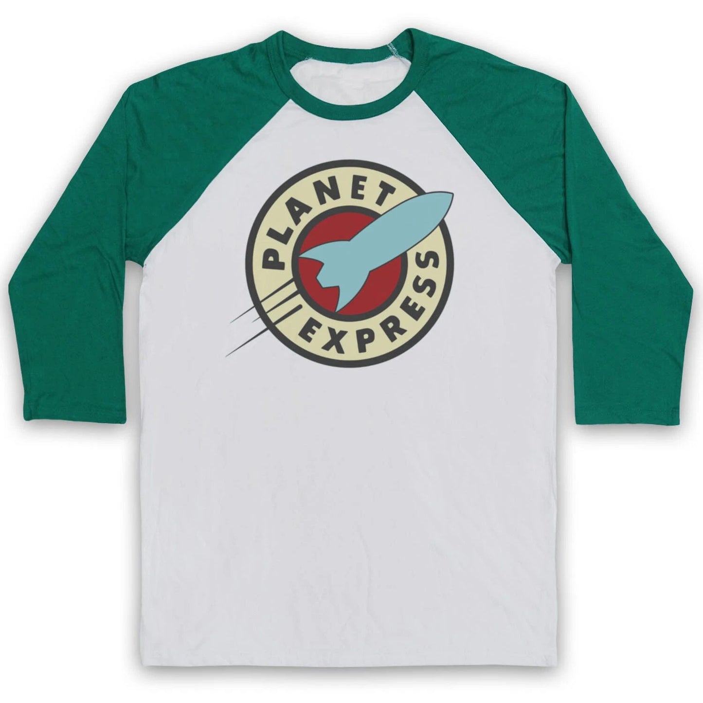 FUTURE CARTOON UNOFFICIAL PLANET EXPRESS LEILA FRY TV 3/4 SLEEVE BASEBALL TEE