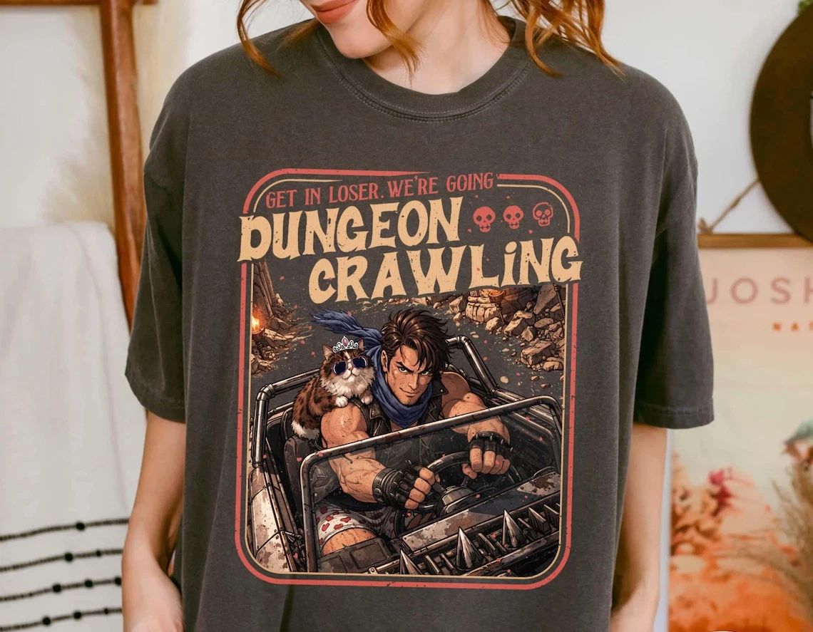 Dungeon Crawling Shirt Sci-Fi Meme Carl Princess Donut Graphic Tee