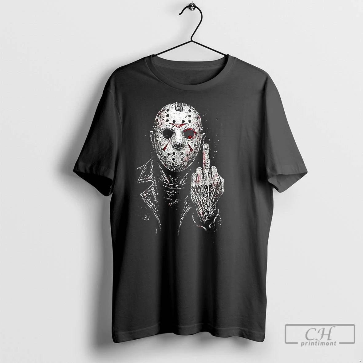 Classic Jason Voorhees Middle Finger The Friday The 13th Horror Halloween