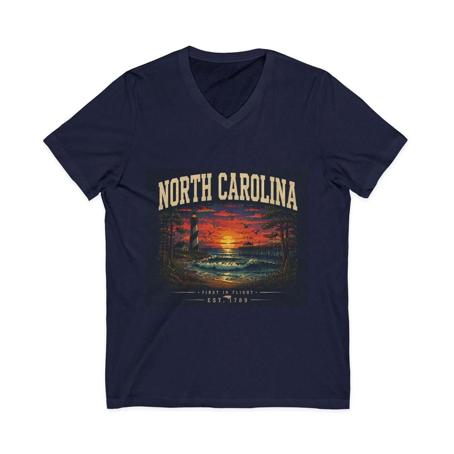 Unisex Jersey Short Sleeve V-Neck Tee