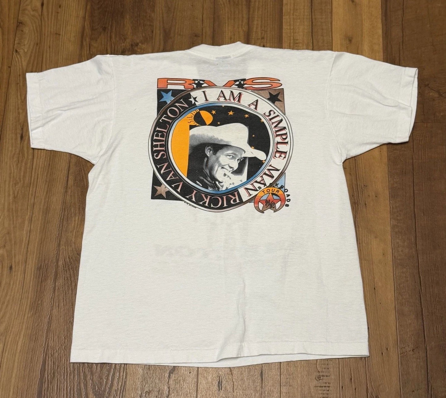 Vintage 90s Ricky Van Shelton “I’m A Simple Man” Backroad Tour Shirt/ Sz: XL