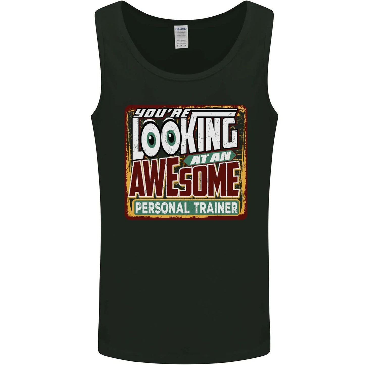 Looking at an Awesome Personal Trainer Mens Vest Tank Top