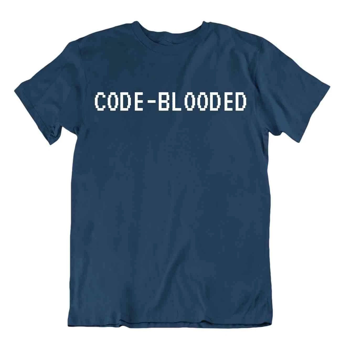 Code Blooded Tshirt Programmer T-Shirt Funny Geek T Shirt tee Shirt
