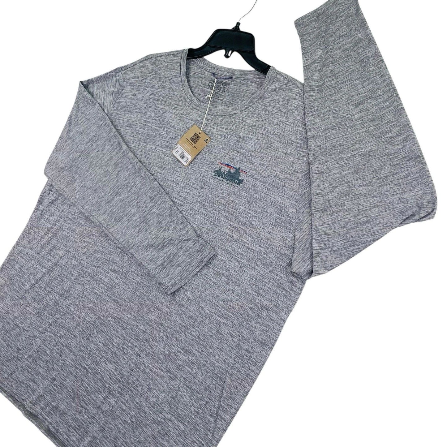 Patagonia T-shirt Capilene Cool Daily Men 2XL Gray Graphic 73 Skyline New