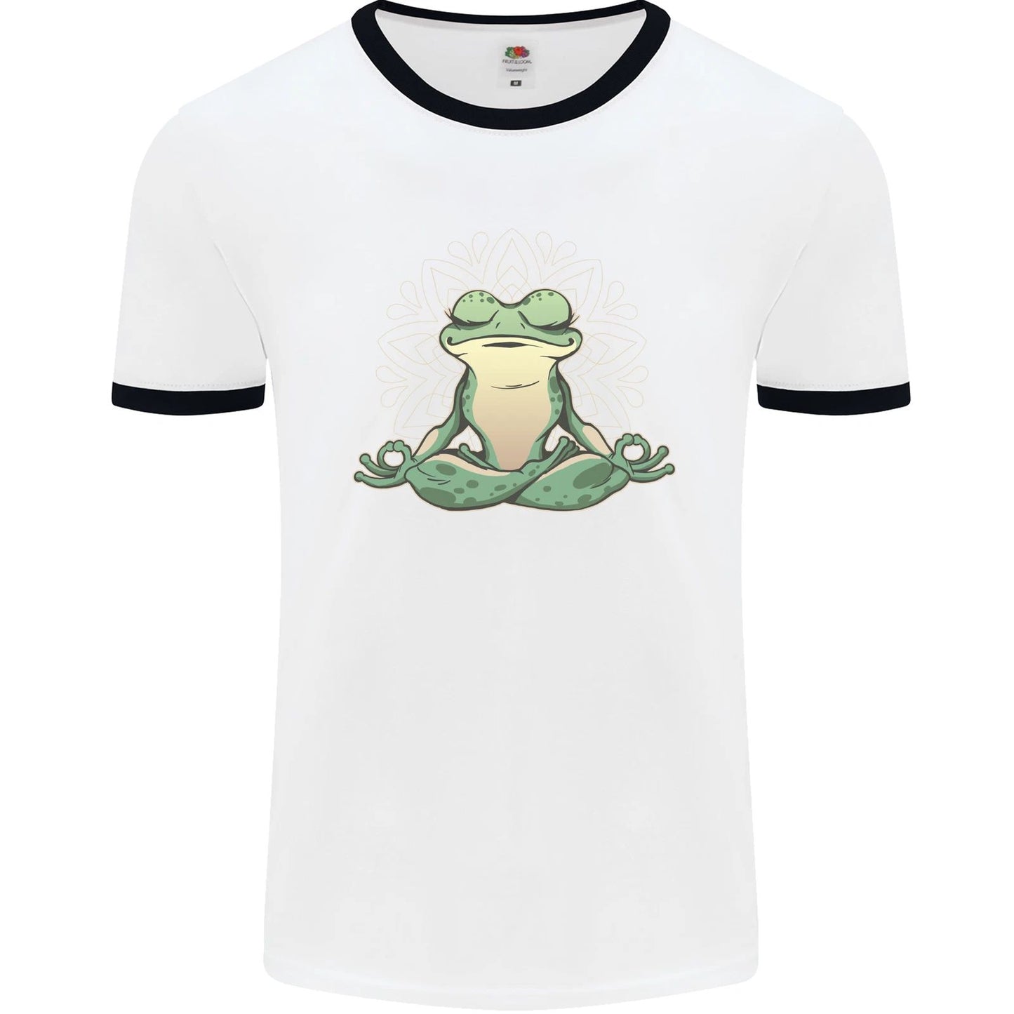 Yoga Frog Meditation Mens Ringer T-Shirt