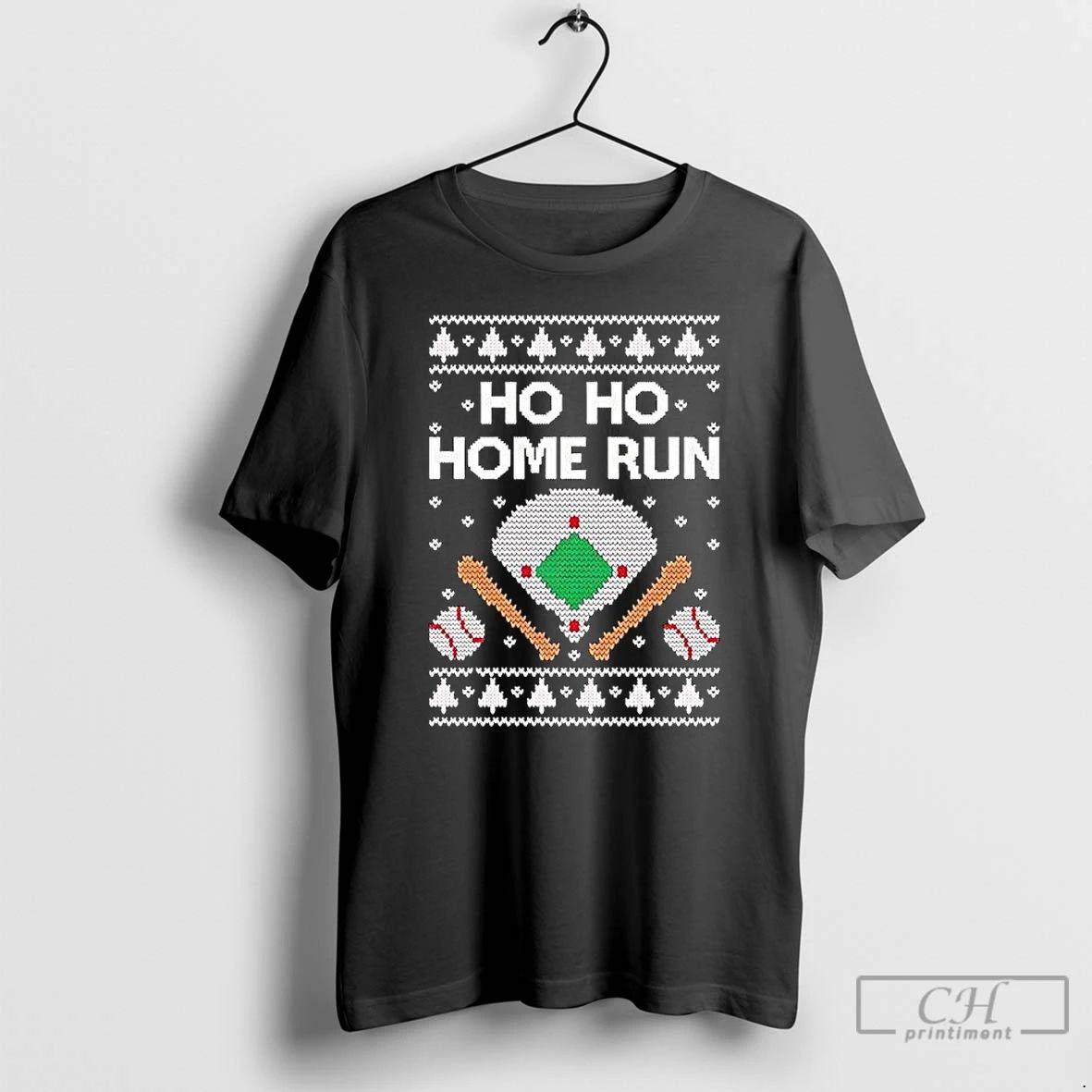 Premium Tstars Ho Ho Home Run Ugly Christmas T Shirts