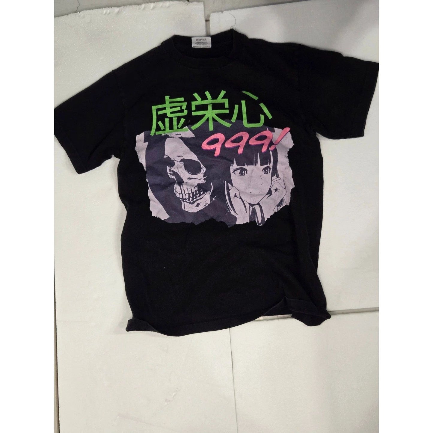999 Anime Graphic Tee Black Medium Men's / Unisex Streetwear Graphic Shirt