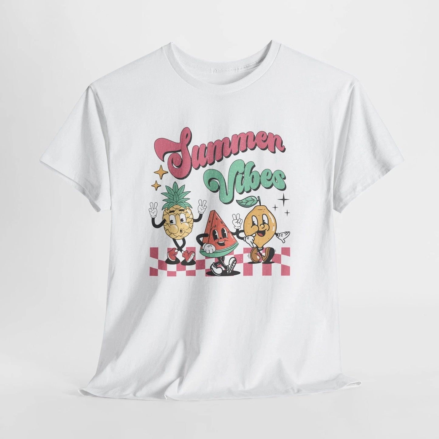 Summer Vibes Fruit Characters T-Shirt | Retro Skateboard