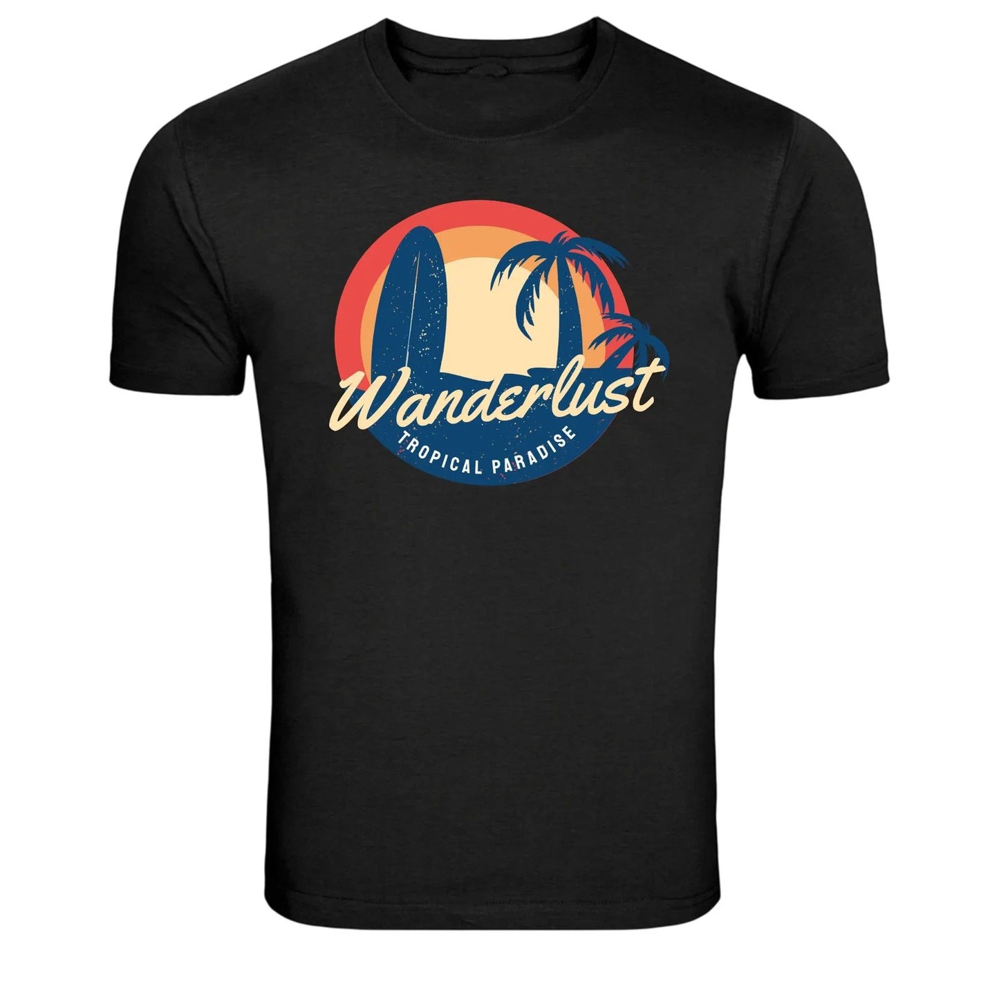 Wanderlust Tropical Paradise Surf Beach Graphic T-Shirt