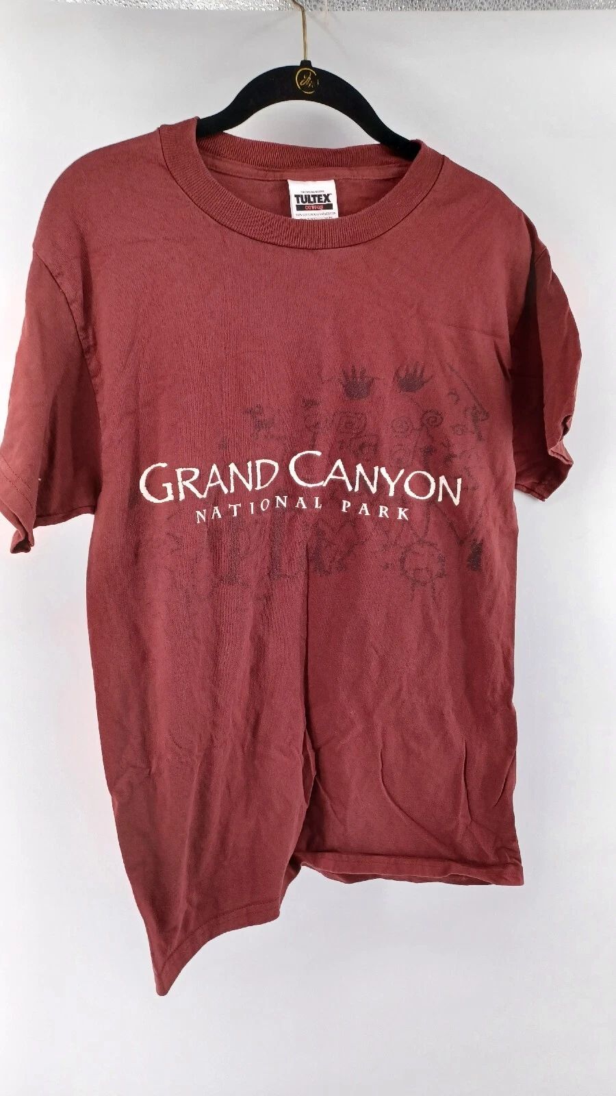Tultex Men's T-Shirt Size S/P Grand Canyon TRAVEL TOURIST Red Short Sleeve