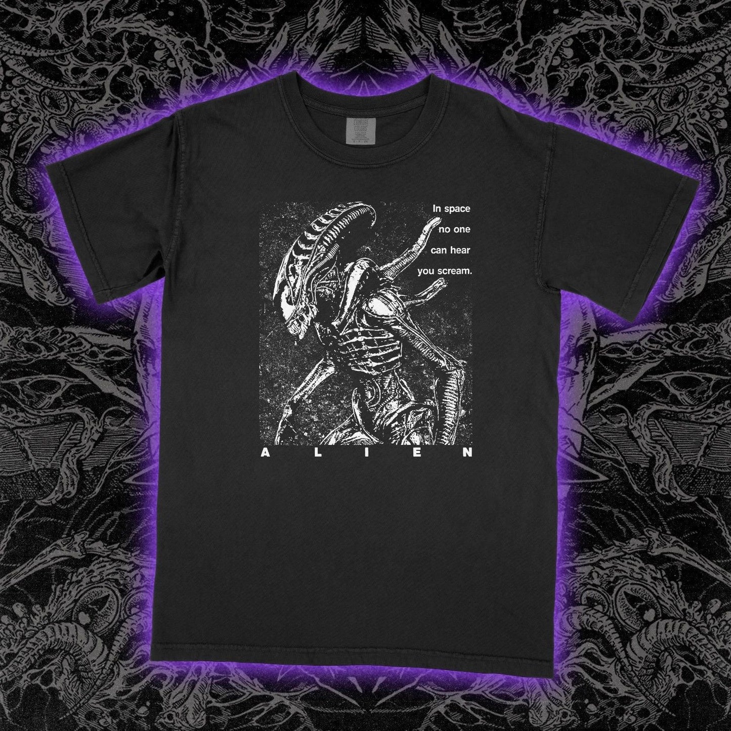 Alien 1979 T-Shirt Sci-Fi Horror Movie Graphic Tee Nostromo Xenomorph Unisex