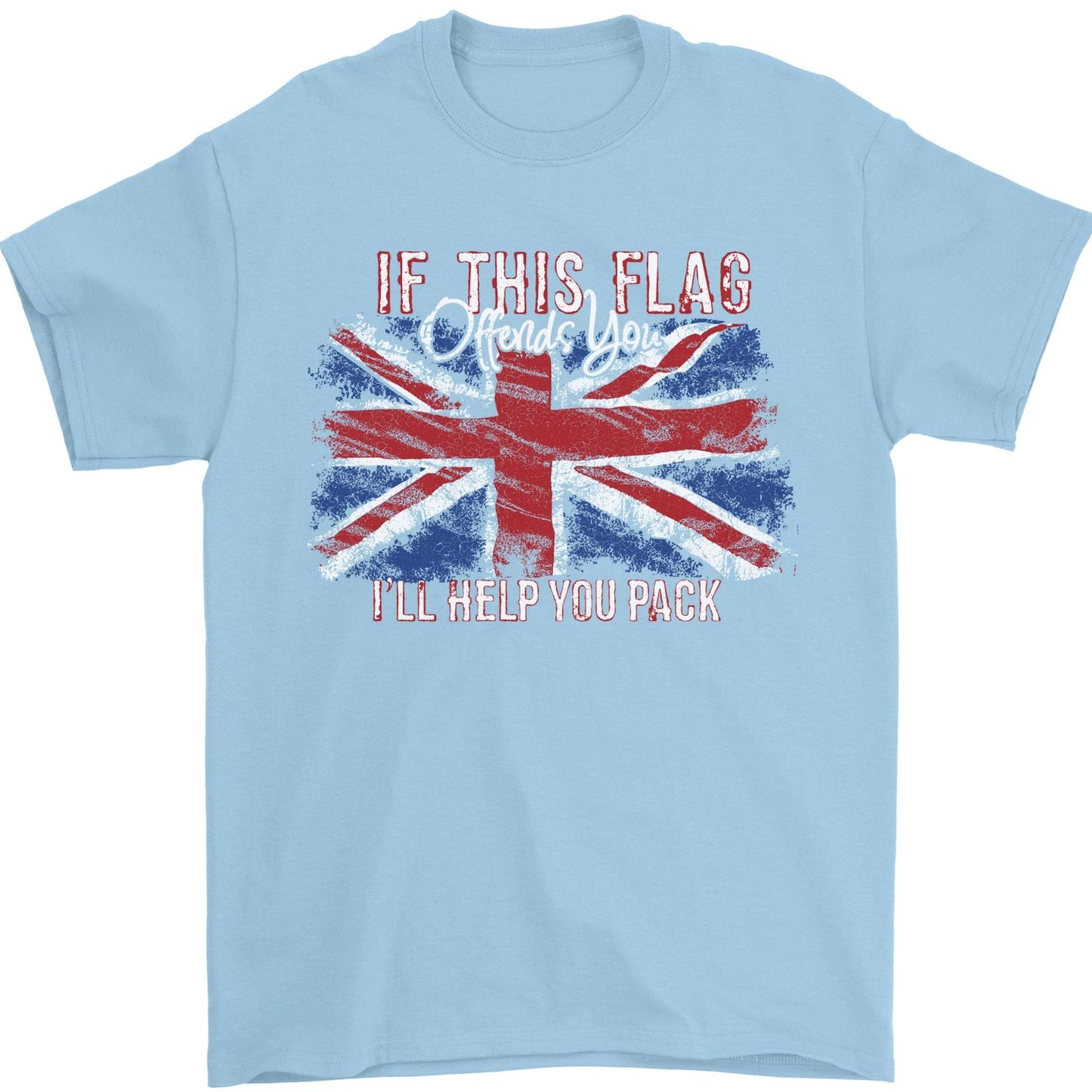 If This Flag Offends You Union Jack Britain Mens T-Shirt 100% Cotton
