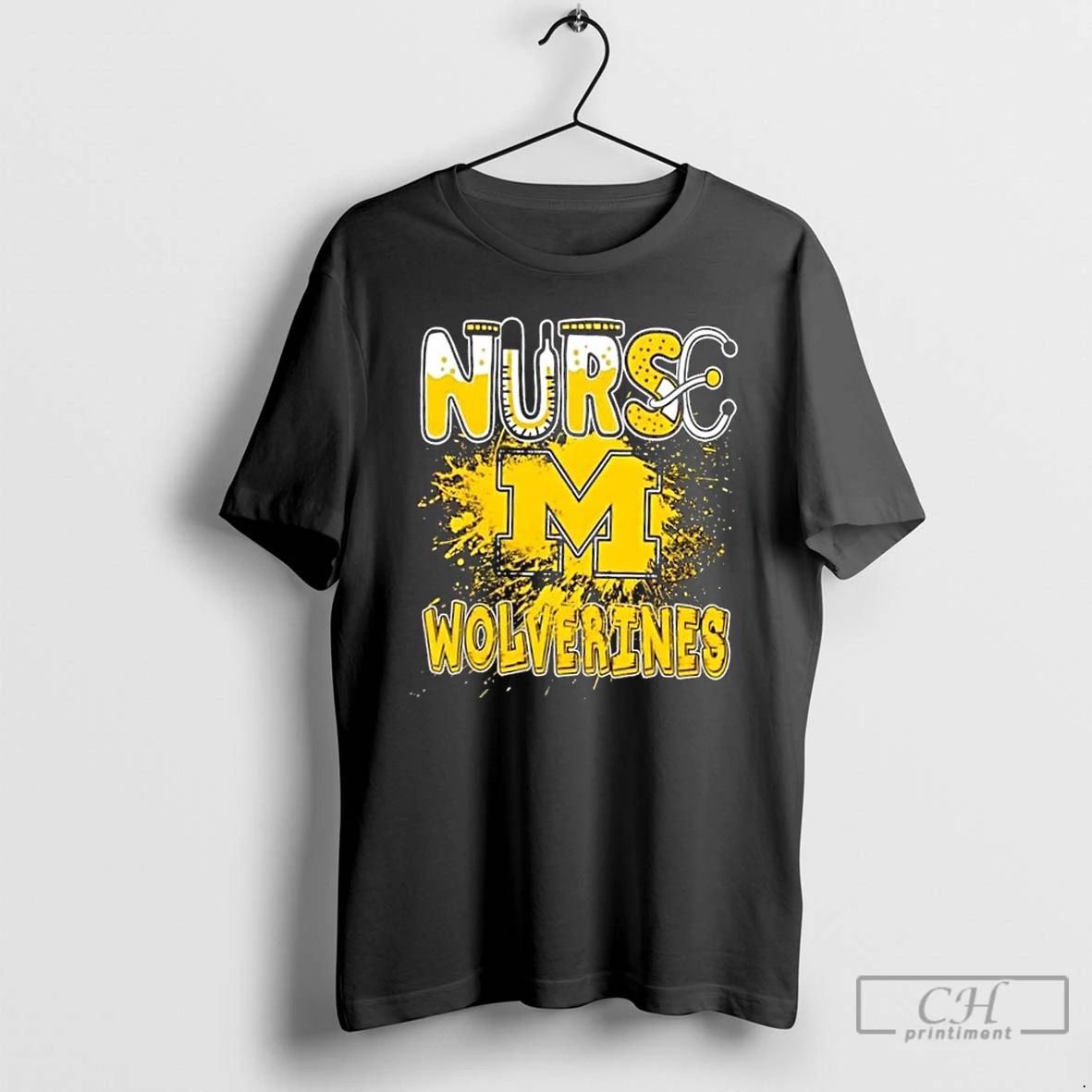 Classic Nurse X Michigan Wolverines Football T Shirts