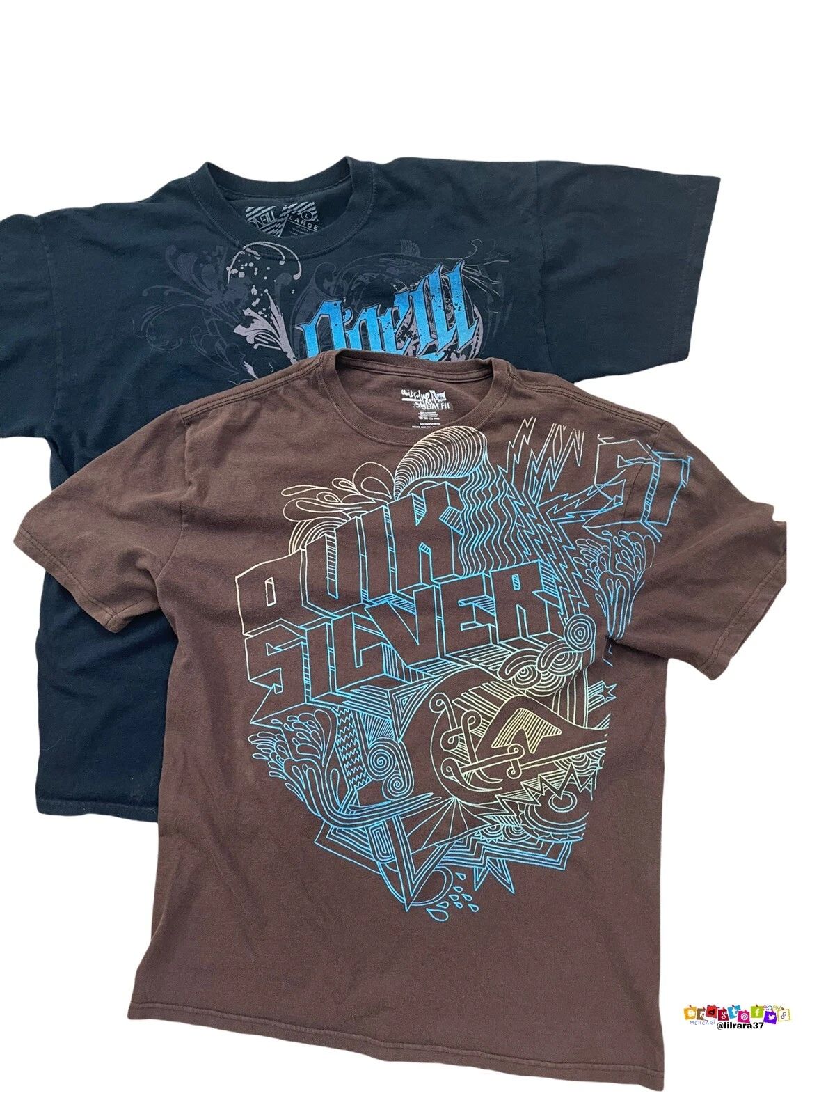 Quiksilver Slim Fit Tee Shirt Wave Ringspun Organic Men's Large And O’Neill Lg