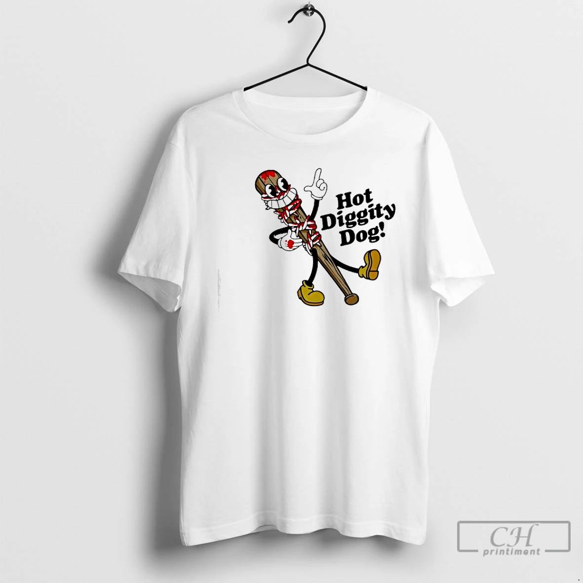 Premium The Walking Dead Raglan 15th Anniversary Hot Diggity Dog T Shirts