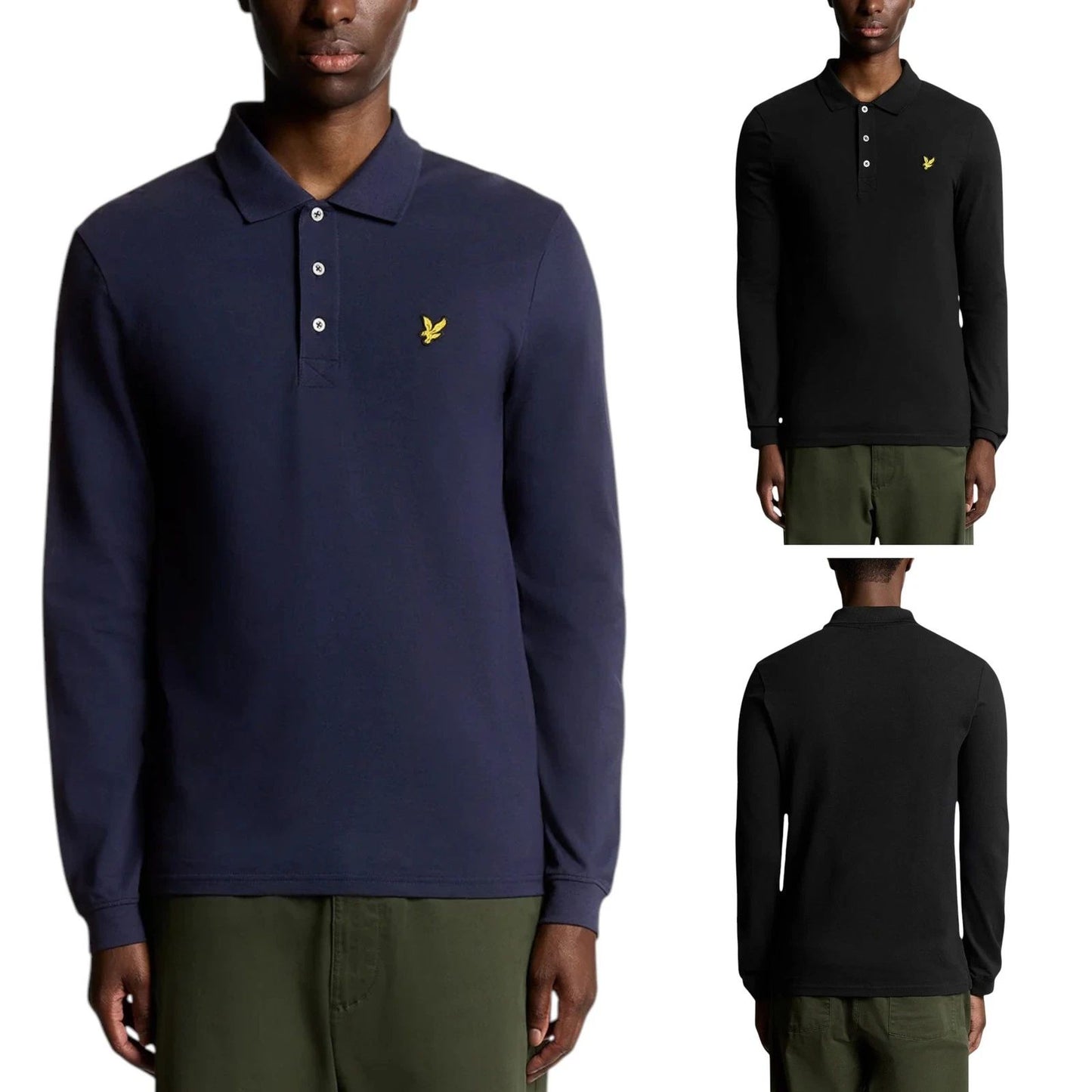 Lyle and Scott Mens Polo Shirt LP400VOG Long Sleeve Summer Casual Cotton Tee