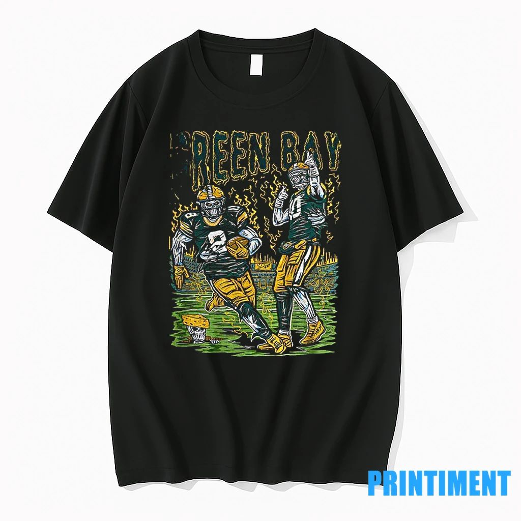Vintage Green Bay Packers Football Skeleton Tshirts Sweater