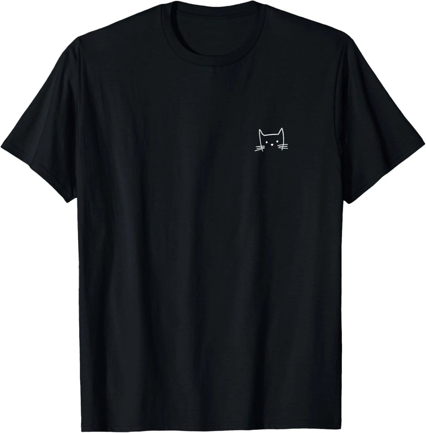 Small Cat Face Cat Lover Funny Cat Minimalist Subtle Cat T-Shirt unisex T-Shirt