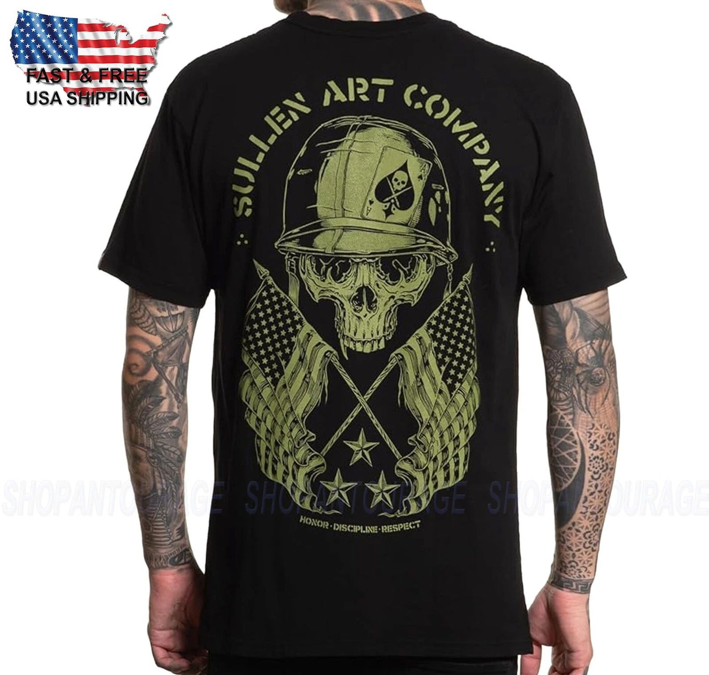 Sullen Art Collective GI Badge Premium Fit SCM7069 Short Sleeve T-shirt For Men