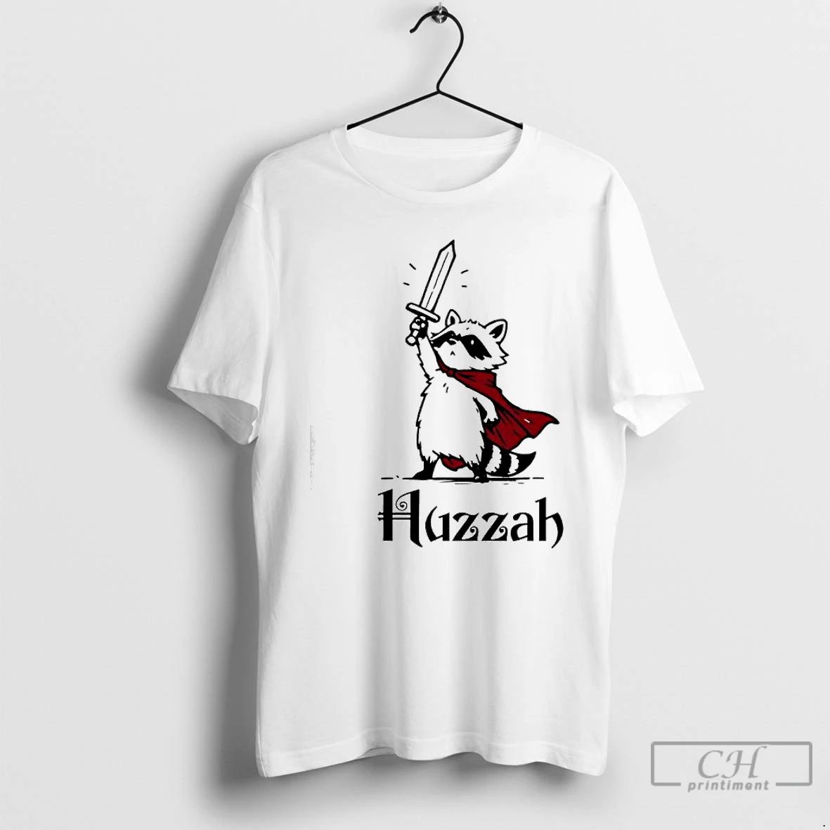 Premium Raccoon Warrior Huzzah T Shirts