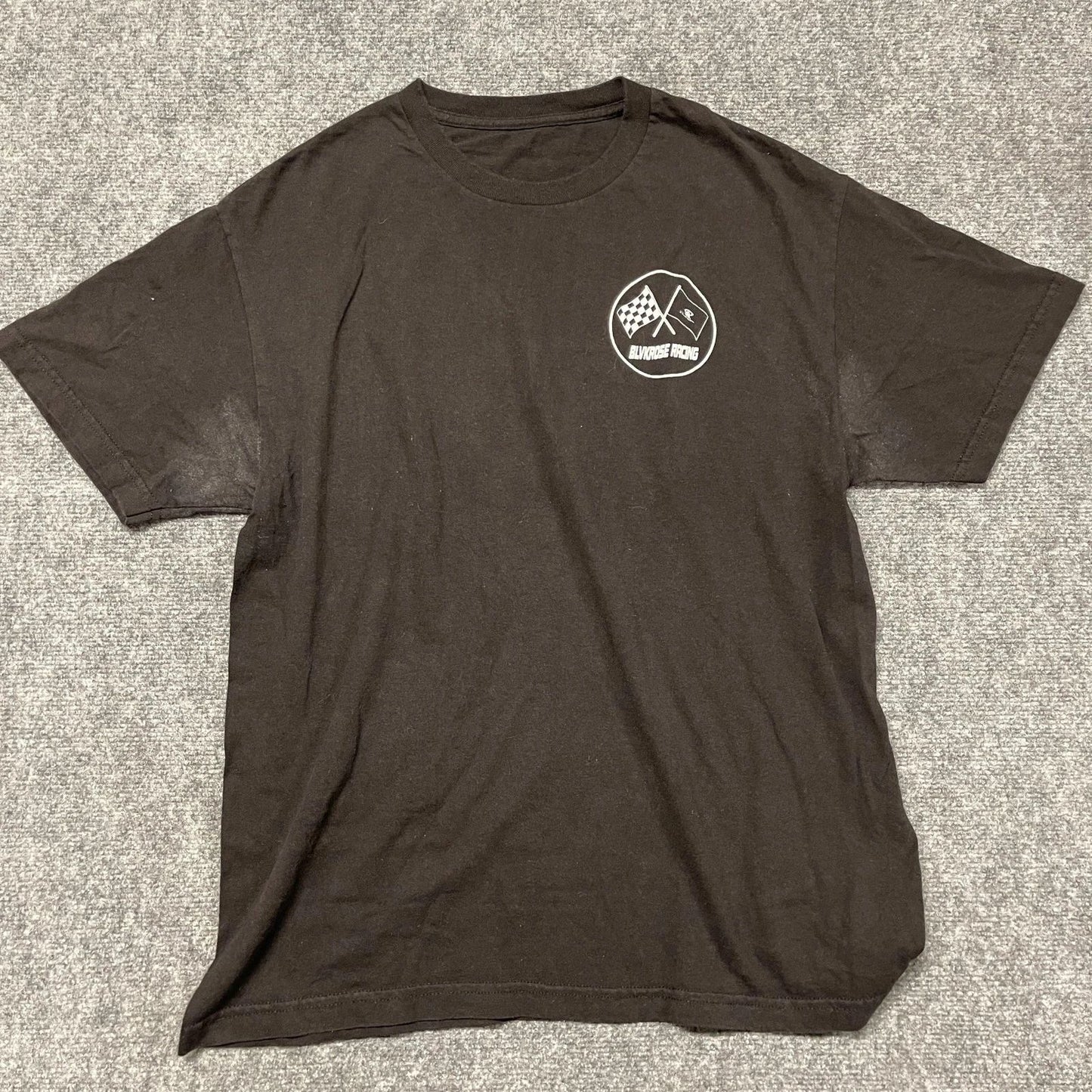Mardin Farms Blvkrose Racing T Shirt Mens Black Graphic Print Streetwear Casual