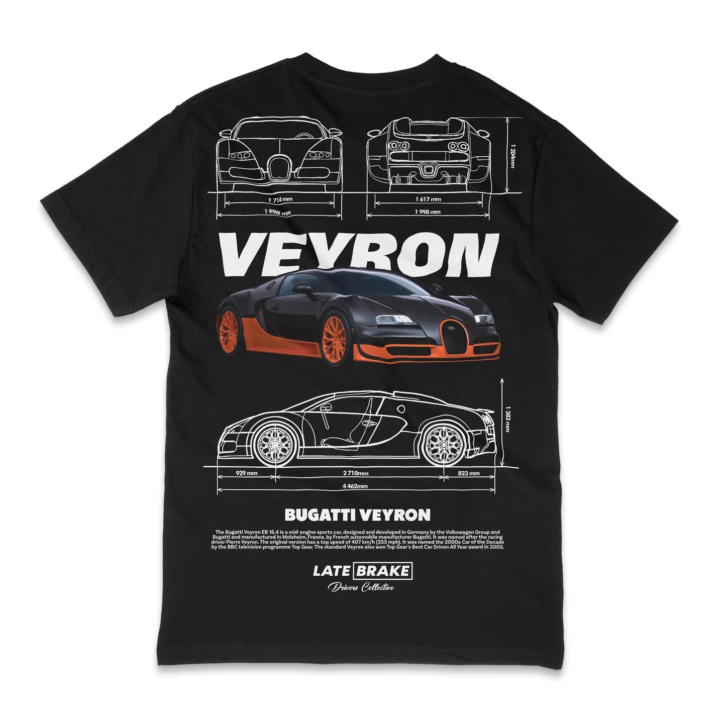 Veyron Drivers Collective Late Brake Supercar T-Shirt