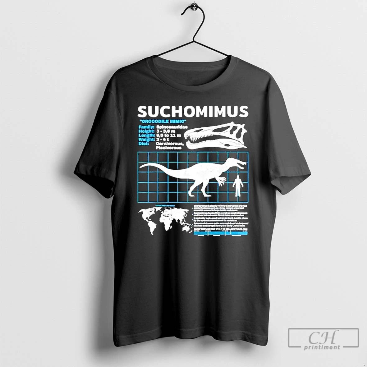 Premium Suchomimus Fact Sheet Dinosaur Facts T Shirts