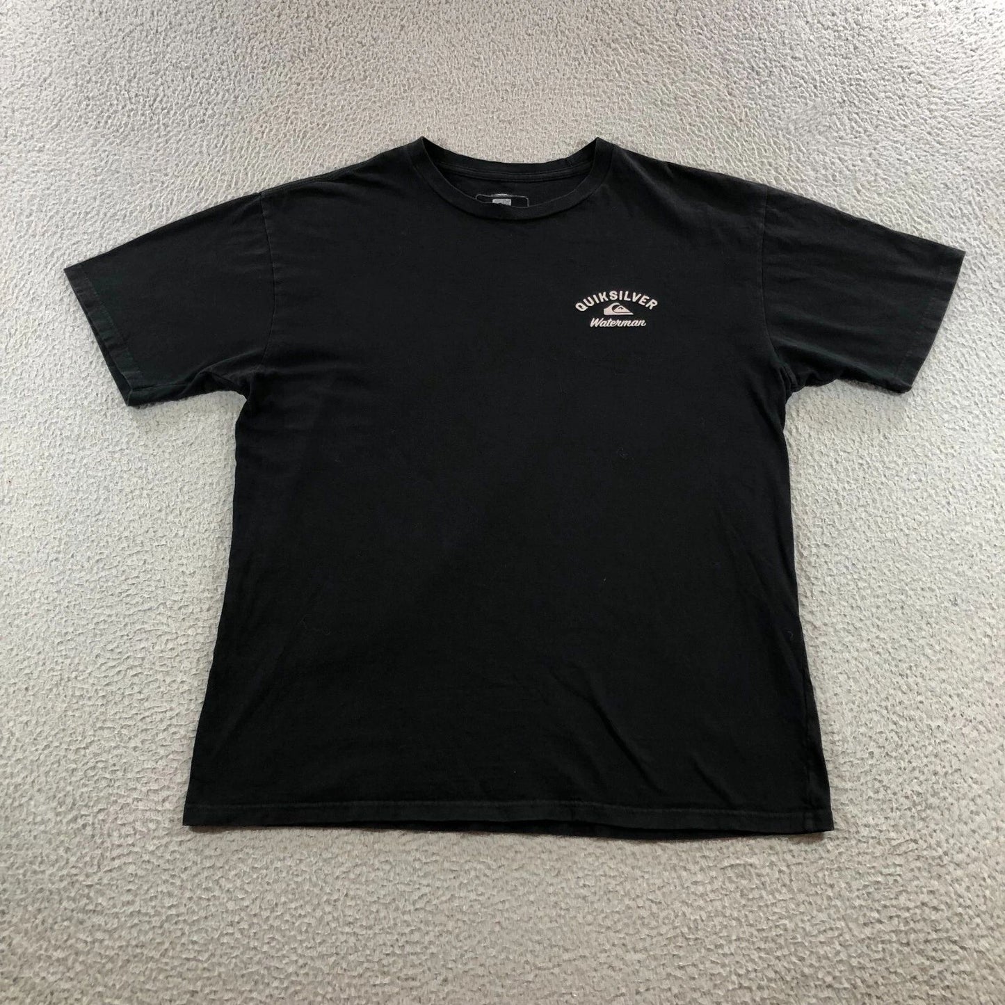 quicksilver waterman t shirt mens S black beach surf
