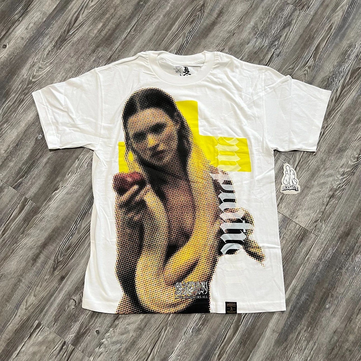 Dissizit Kate Moss Graphic T Shirt White Cotton Size L New In Package