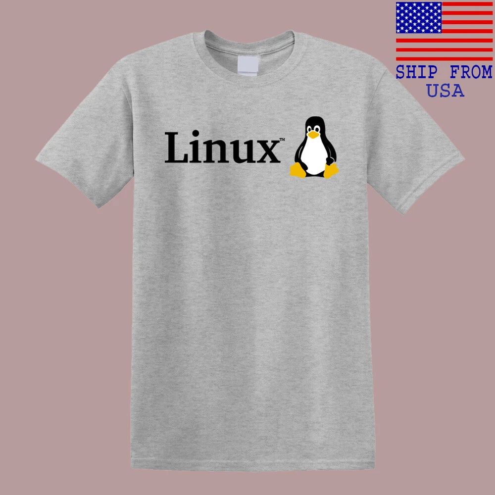 Linux System Computer Gaming Men's Grey Size S-5XL